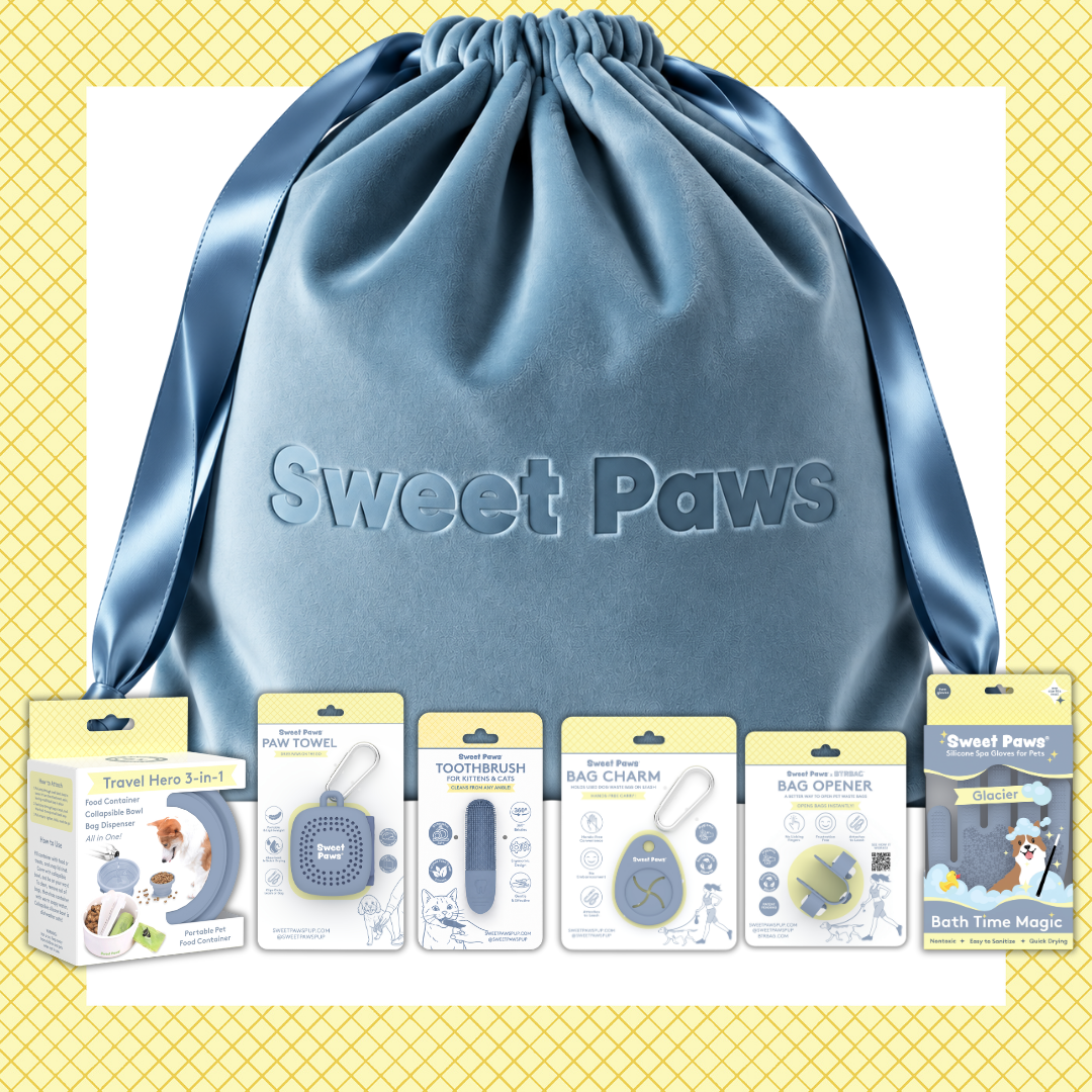 New Puppy Welcome Gift Premium Parent Set in Glacier Dog Pet Grooming Sets - 7pc