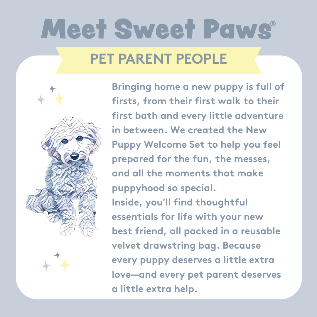 New Puppy Welcome Gift Deluxe Pet Parent Set in Glacier - 5pc