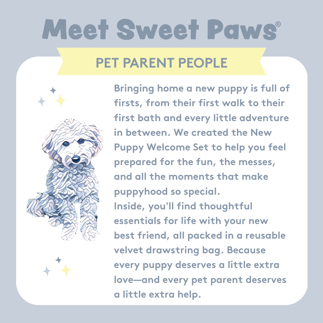 New Puppy Welcome Gift Deluxe Pet Parent Set in Blush Pink - 5pc