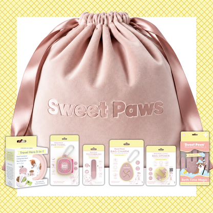 New Puppy Welcome Gift Premium Parent Set in Blush Pink Dog Pet Grooming Sets - 7pc