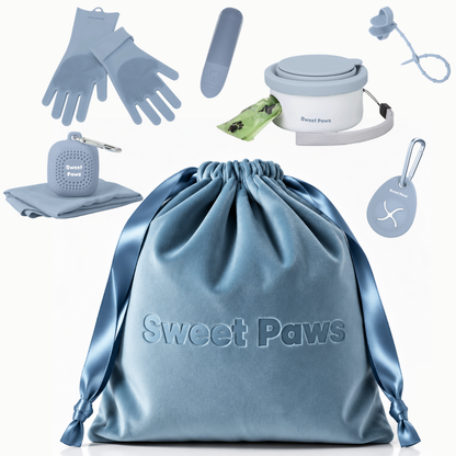 New Puppy Welcome Gift Premium Parent Set in Glacier Dog Pet Grooming Sets - 7pc