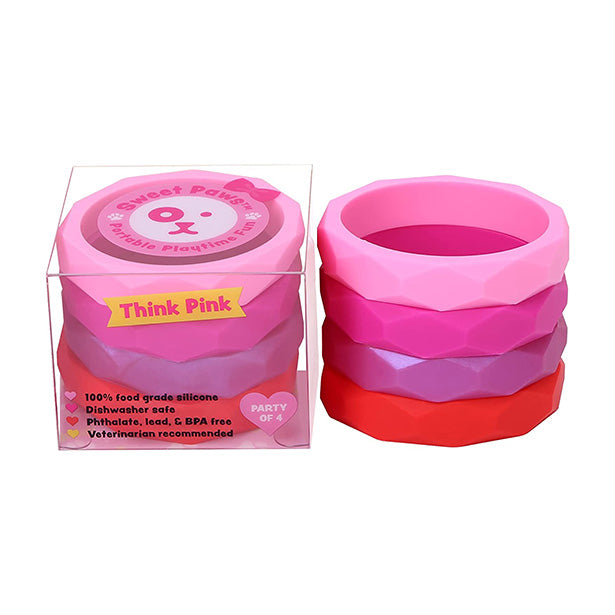 THINK PINK Dog & Cat Teether Toy Stack