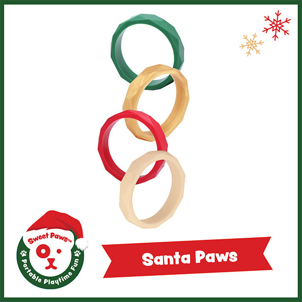 SANTA PAWS Dog & Cat Teether Toy Stack