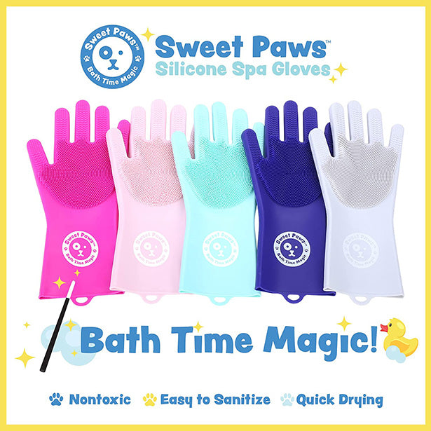 Dog bath gloves